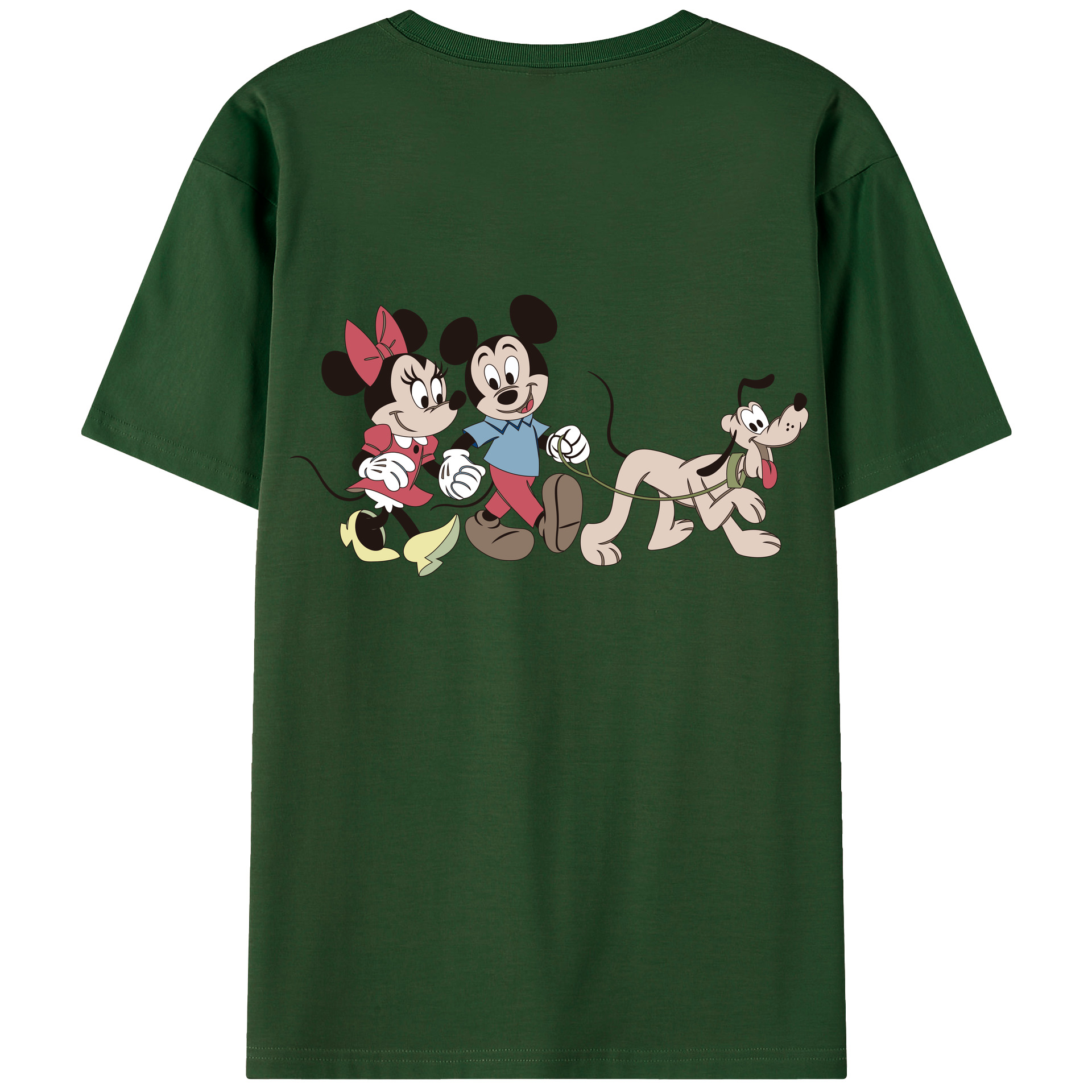 （画像用） ミッキーマウス Mickey Mouse 綿100％半袖Tシャツ（背面プリント）